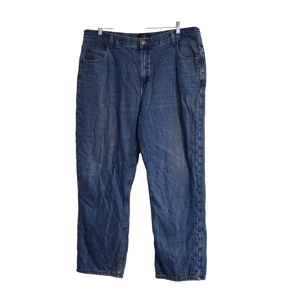 RedHead Mens Fleece‎ Lined Denim Jeans Blue Straight Leg 42x32 BP9014 Workwear